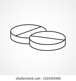 pills line vector icon 10 eps