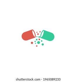 pills logo illustration design vector.eps