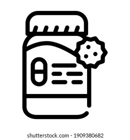 pills medicaments allergy line icon vector. pills medicaments allergy sign. isolated contour symbol black illustration