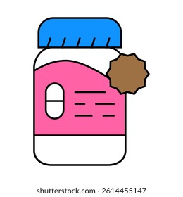 pills medicaments allergy line icon vector. pills medicaments allergy sign. isolated symbol illustration