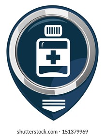 Pills, medication map pointer