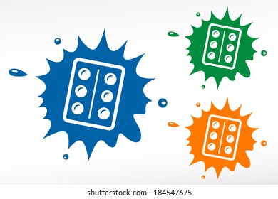 Pills, medication vector color blob
