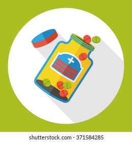 Pills medicine flat icon