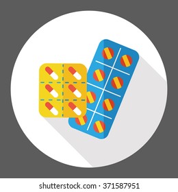 Pills medicine flat icon