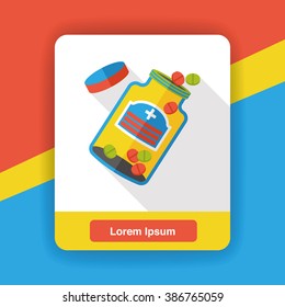 Pills medicine flat icon