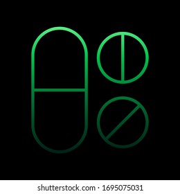 Pills nolan icon. Simple thin line, outline vector of medical icons for ui and ux, website or mobile application