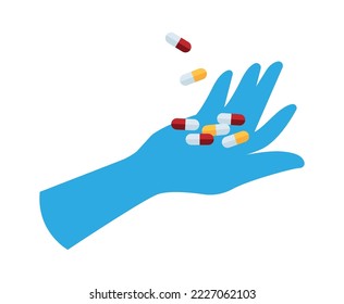 Icono plano de la mano Equipo médico de asistencia sanitaria