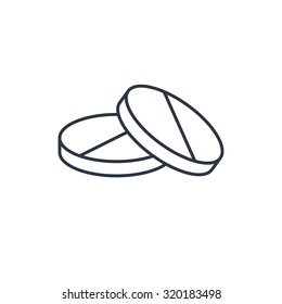 Pills outline icon 