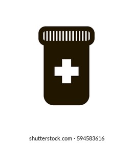Pills pack on blue background