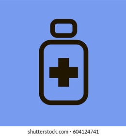 Pills pack on blue background