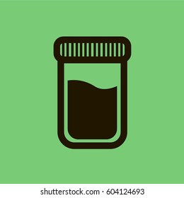 Pills pack on green background