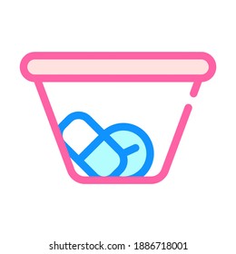 pills in package line icon vector. pills in package color sign. isolated symbol illustration