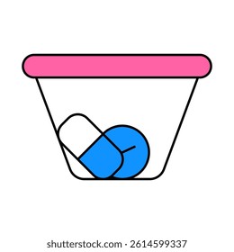 pills in package line icon vector. pills in package sign. isolated symbol illustration