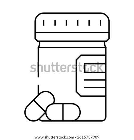 pills package line icon vector. pills package sign. isolated contour symbol black illustration
