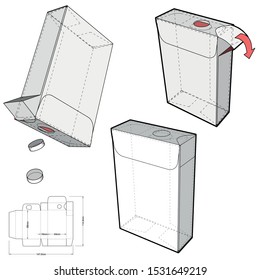 Pills Packaging Design and Die-cut Pattern. The .eps file is full scale and fully functional. Prepared for real cardboard production.