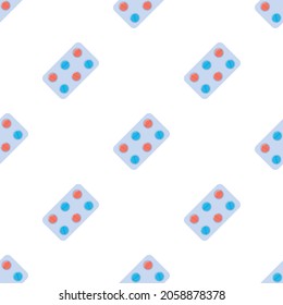 Pills pattern seamless background texture repeat wallpaper geometric vector