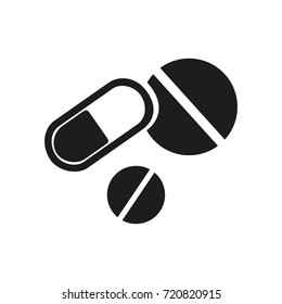 Pills as pharmacy concept icon