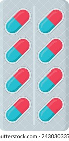 Pillen Apotheken-Set Vektor-Illustration