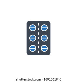 Pills related vector glyph icon. Isolated on white background. Vector illustration.