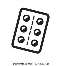 Pills set icon, vector and glyph