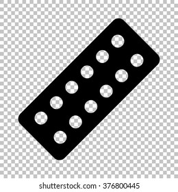 Pills sign. Flat style icon on transparent background