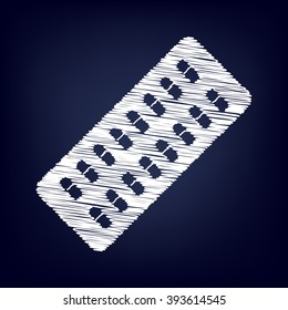 Pills sign. Flat style icon