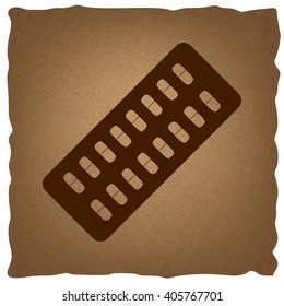 Pills sign. Vintage effect