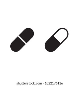 Pills simple icon. flat design