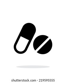 Pills simple icon on white background. Vector illustration.