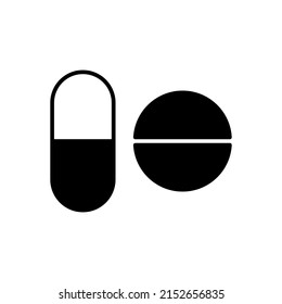 Pills solid black glyph icon, medical concept, round pills, medicines or pharmacy sign. Isolated symbol, for: illustration, infographic, logo, mobile, app, web design, dev, ui, ux, gui. Vector EPS 10