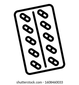 
Pills Strip Isolated Vector icon which can be easily modified or edit
