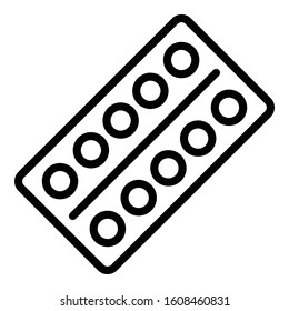 
Pills Strip Isolated Vector icon which can be easily modified or edit
