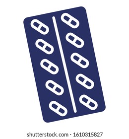 
Pills Strip Isolated Vector icon which can be easily modified or edit
