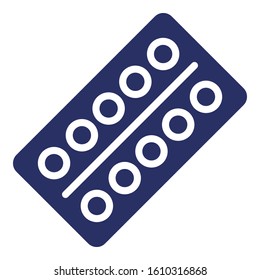 
Pills Strip Isolated Vector icon which can be easily modified or edit
