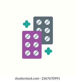 pills stripes flat icon, isolated hospital icon in light background, perfect for website, blog, logo, graphic design, social media, UI, mobile app