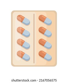 pills tablet design over white
