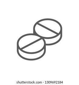 Pills, tablet line icon.
