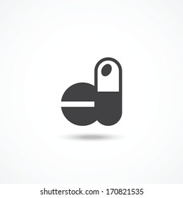 Pills and tablets icon
