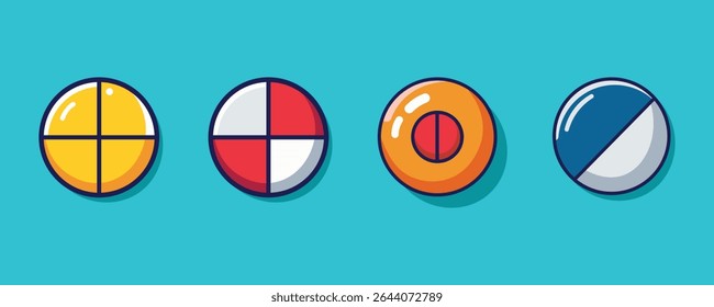 Pills and Tablets, linear style icon set. Simple Set of Medical Drugs Related Vector Line Icons.