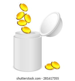 Pills tablets and medicines in plastic bottle packages
