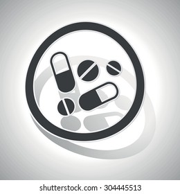 Pills and tablets sticker icon