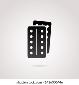Pills, tablets vector medical icon. 