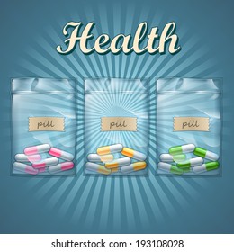 Pills Varicoloured Icon Vector