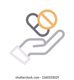 pills vector colour line icon 