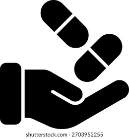 Pills vector design in modern style, HIV medication and healthcare awareness concept, pharmaceutical illustration. Glyph Icon