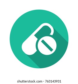 Pills vector flat icon.