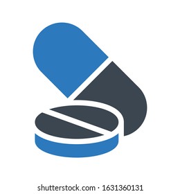 pills vector glyph color icon 
