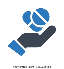 pills vector glyph colour icon 
