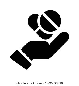 pills vector glyph flat icon 