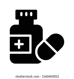 pills vector glyph flat icon 
